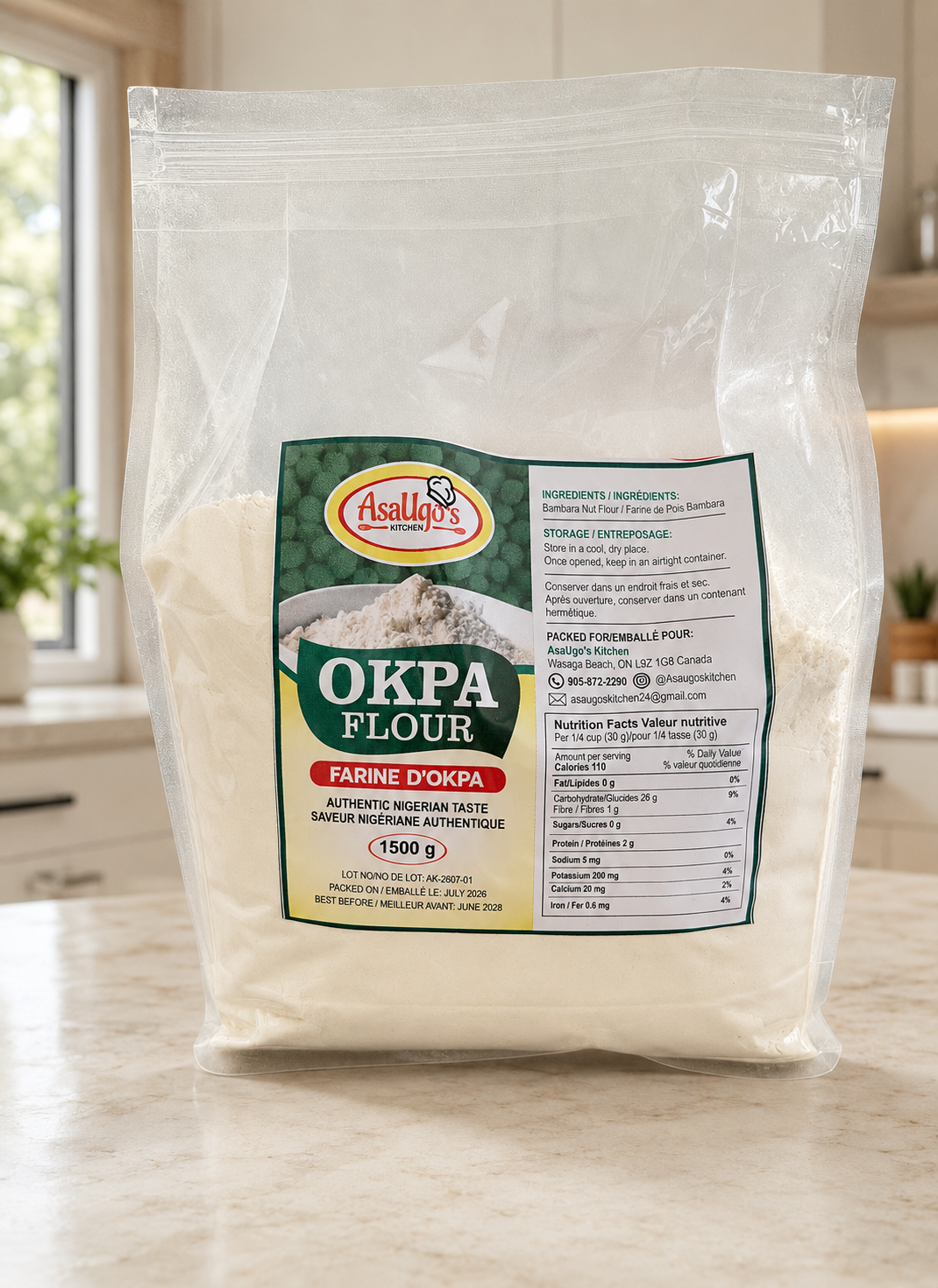 Okpa Flour (Bambara Groundnut Flour)