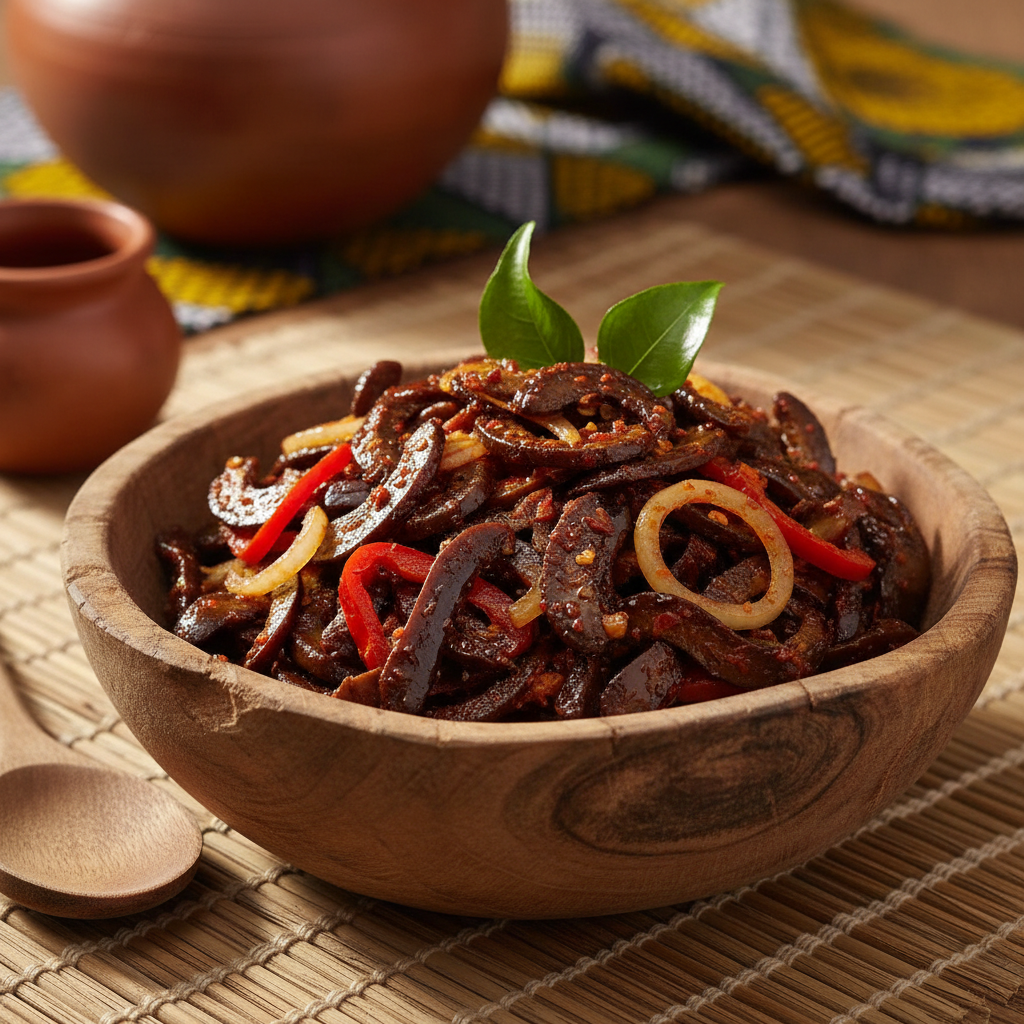 Ugba (African oil bean seeds) sliced in a bowl